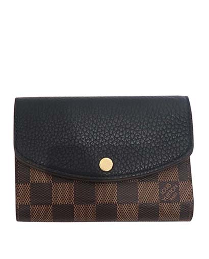 Louis Vuitton Normandy Bifold Wallet, &pound;380, Accessories, Black/Brown, Coated Canvas/Leather, Front view